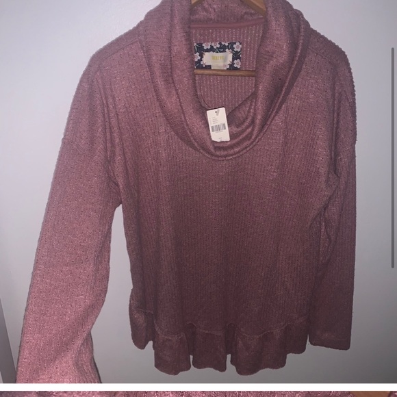 NWT Maeve thermal cowl neck pullover - Picture 2 of 5